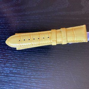 24" Saddle Leather Watch Band-Yellow